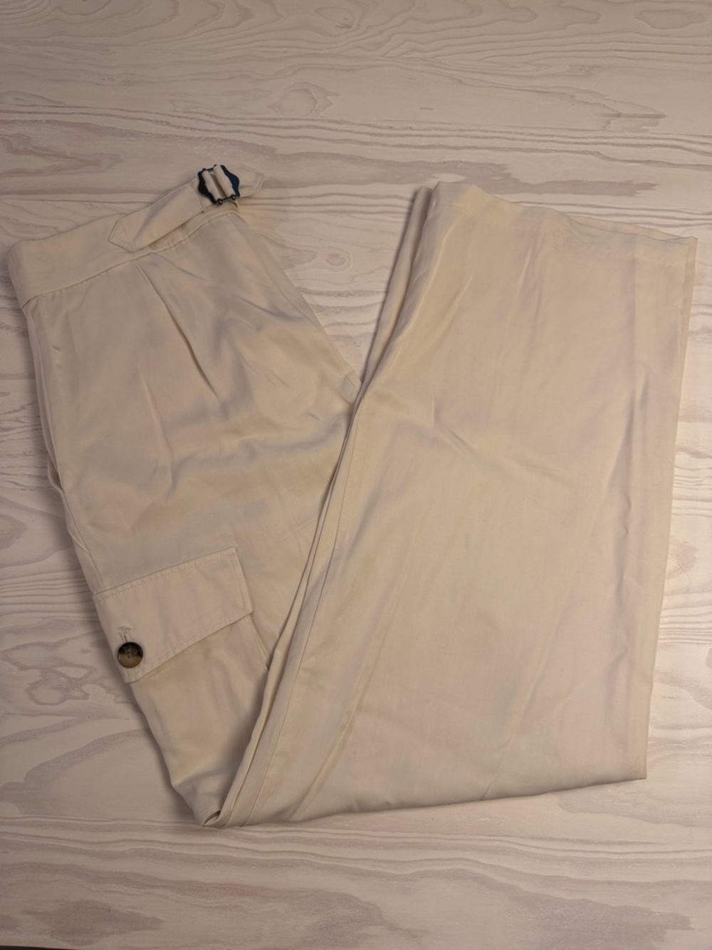 Banana Republic Cream Cargo Trousers